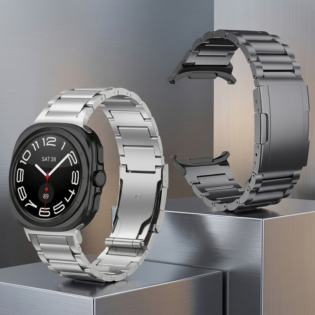 Pulseira De Titânio De Luxo Para Samsung Galaxy Watch Ultra 2 47mm 2025 Metal Le