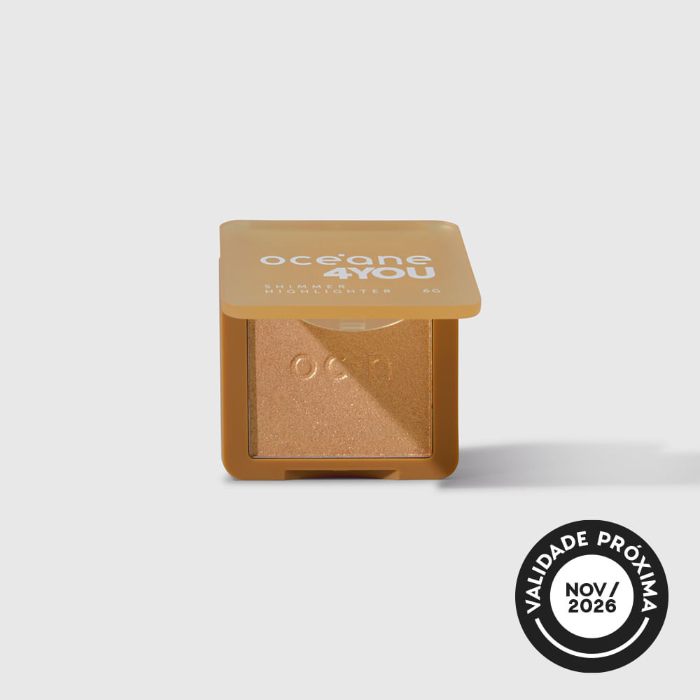 Iluminador Facial Dourado - Shimmer Highlighter Gold 4you 6g