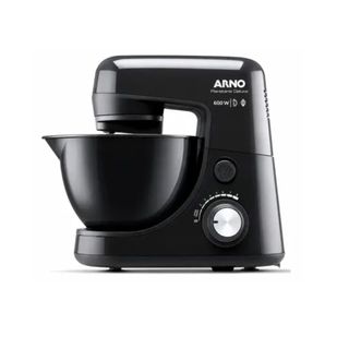 Batedeira Planetária Arno Nova Deluxe 600w 2 Batedores 8 Velocidades 4l Preta Sx34 110V