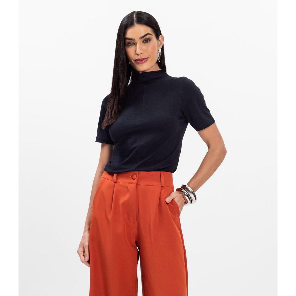 Blusa Feminina Cotton Leve Infinita Cor Preto