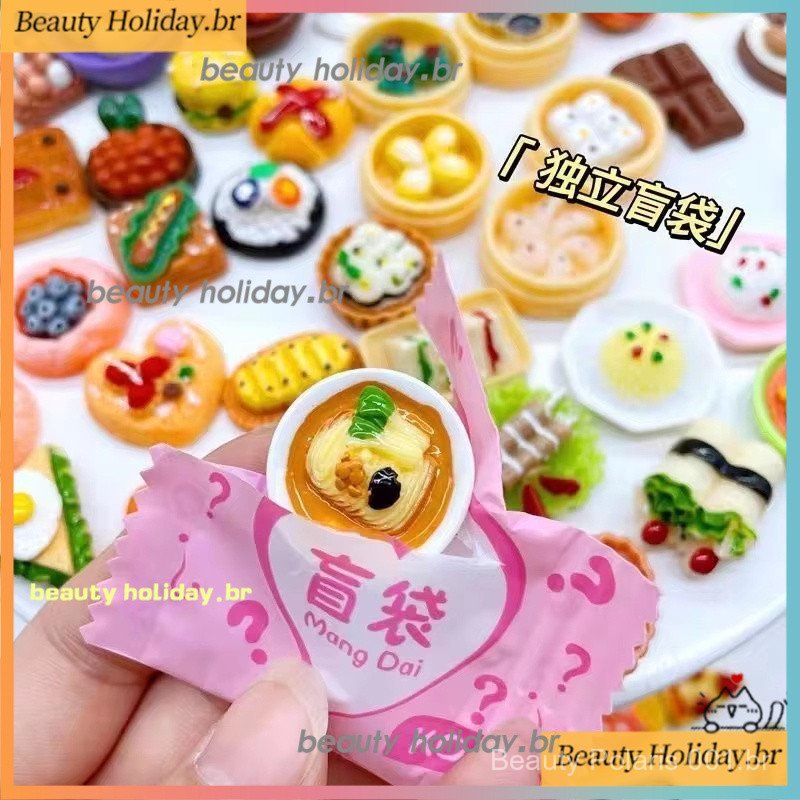 Miniatura Bebidas e Comidas Simulação Decorativo Mini Surpresa