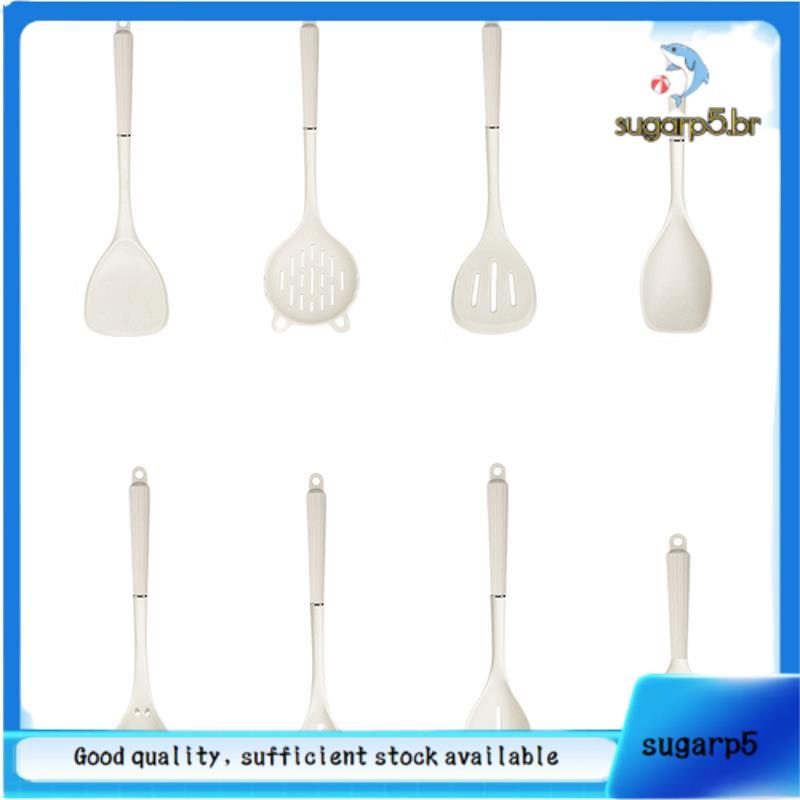 Conjunto Completo De Utensílios De Cozinha Para Uso Doméstico , 8 Peças , Alça De Silicone , Antiaderente , Espátula , C