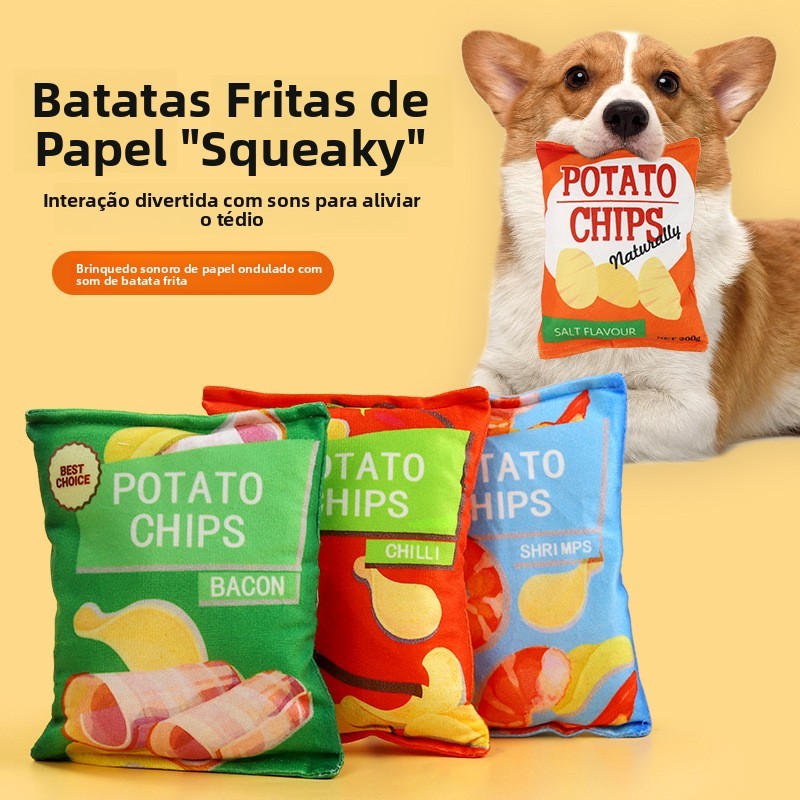 Além de batatas fritas de pelúcia brinquedos para animais de estimação brinquedos para cães de tamanho médio brinquedos