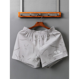 Homens roupa interior solta algodão puro tamanho grande impresso boxer briefs casa pijama calças seta meninos boxer brie