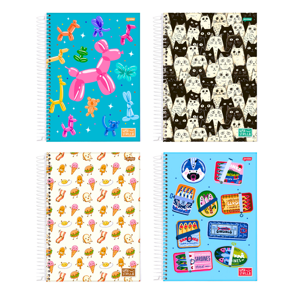 Caderno 15 Matéria Universitario Feminino 240 Folhas Stella - Jandaia