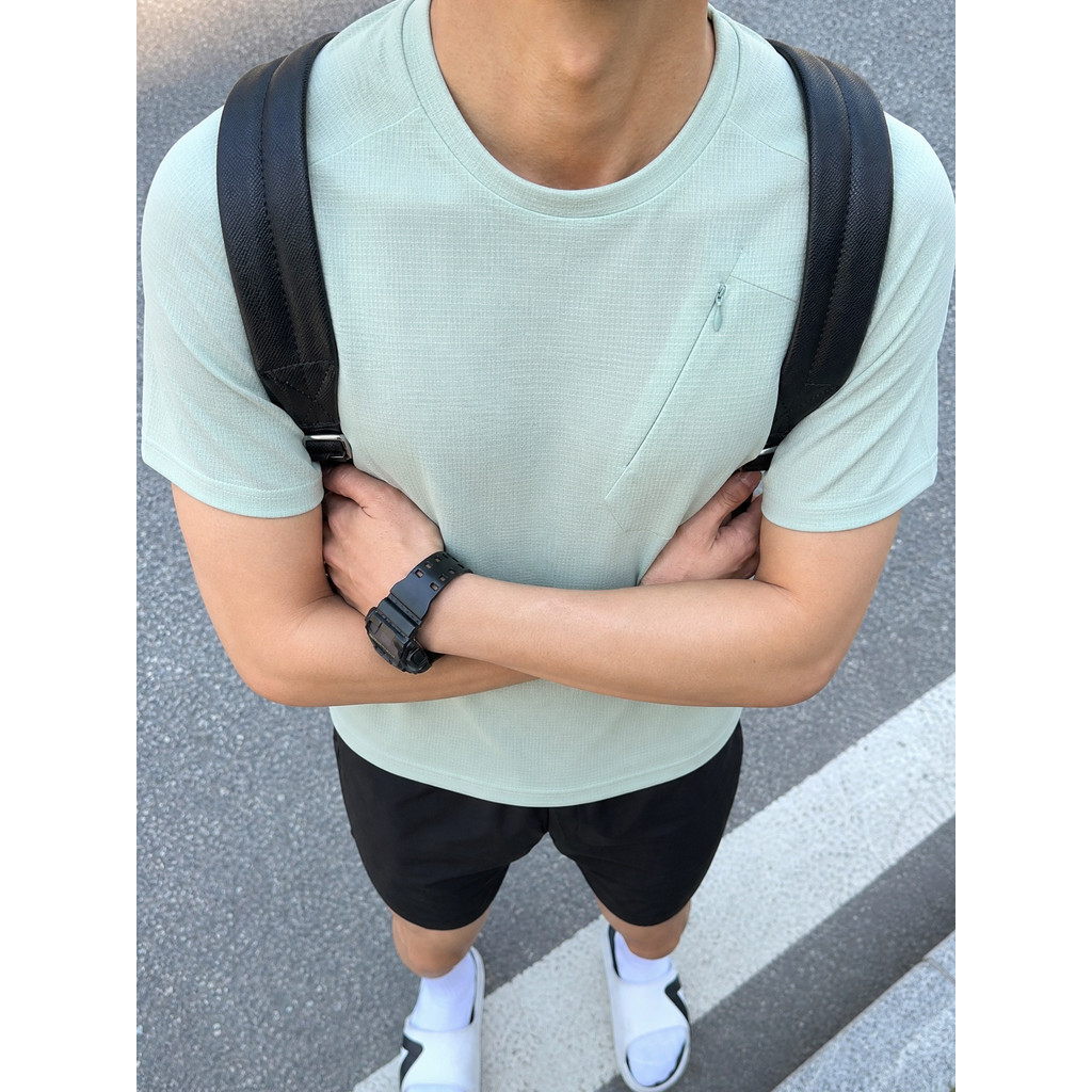 UBCG esportes de manga curta masculino verão lazer Fitness Commuter montanhismo em torno do pescoço roupas de secagem rá