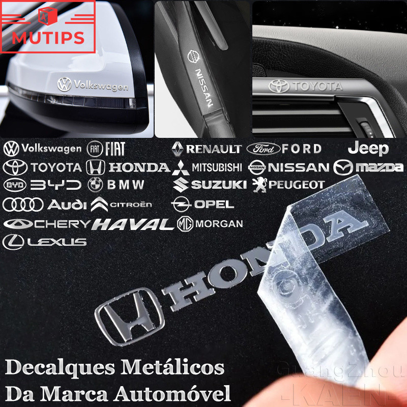1/4/8 PCS Adesivos Decorativos Criativos Para Carro Adesivo De Metal Com Logotipo De