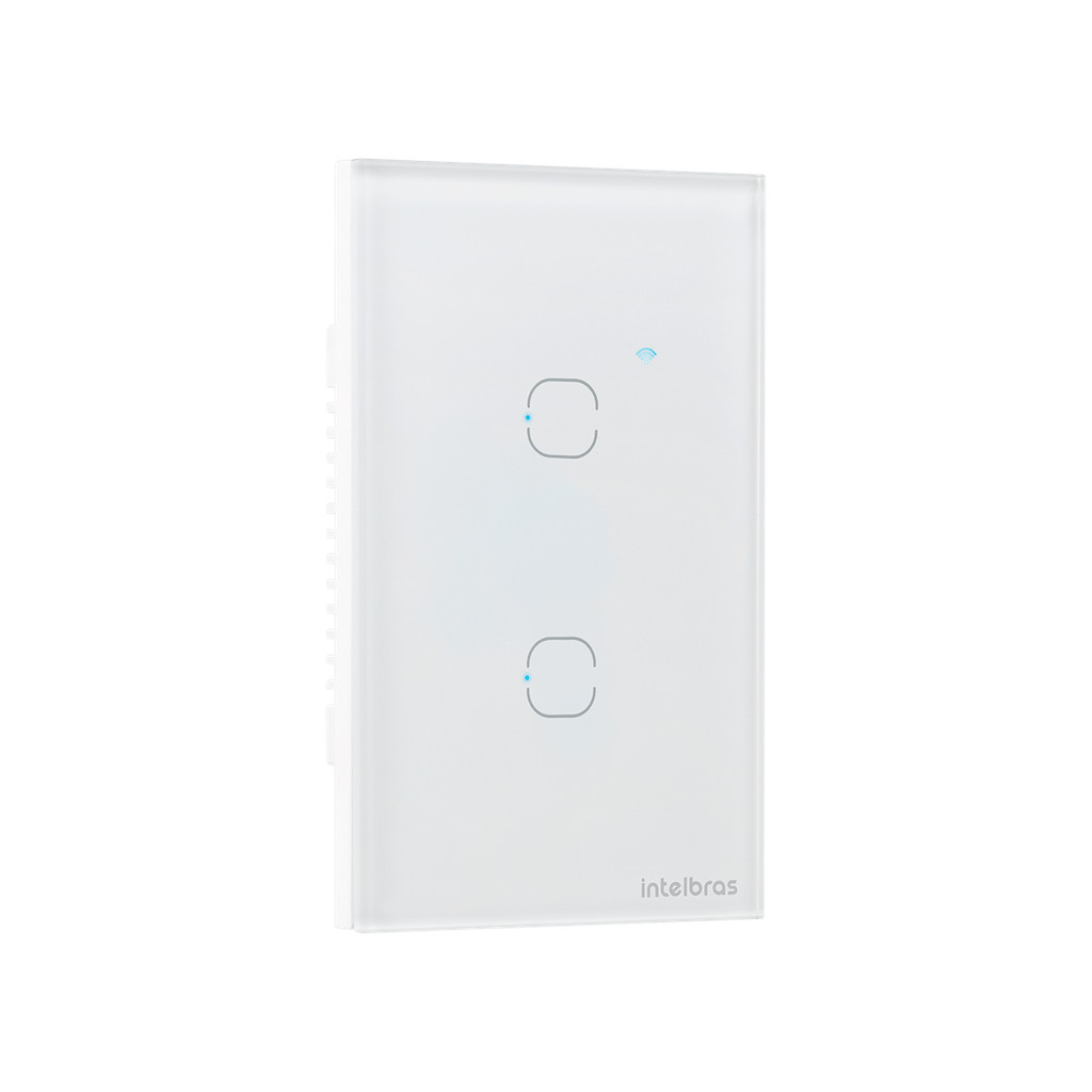 Interruptor Inteligente Touch Zigbee 2 Botões EIZ 1002 Branco Intelbras
