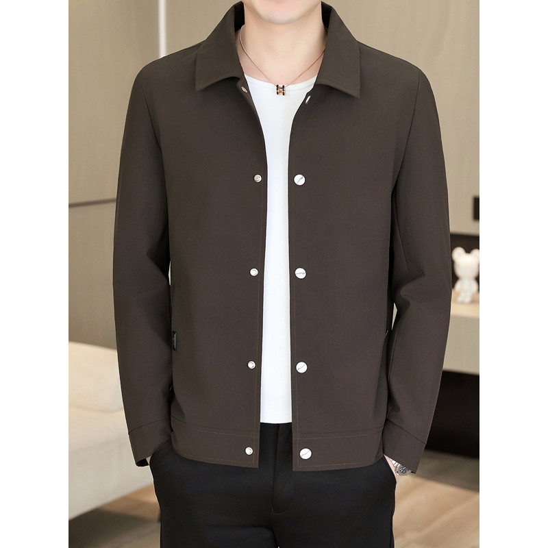 Primavera outono novo estilo lapela negócios jaqueta Casual masculina na moda versão coreana High-End fino simples All-M