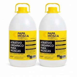 Kit 2 Galao 5L Atrativo Papa Moscas Refil Liquido Natural Sem Veneno Ecologico Sitio Fazenda
