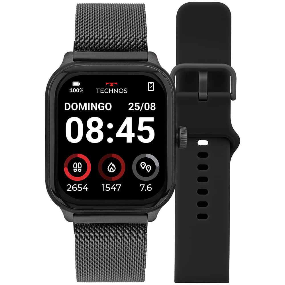 Smartwatch Technos Connect Max Pro Preto - TMAXPAA/8P