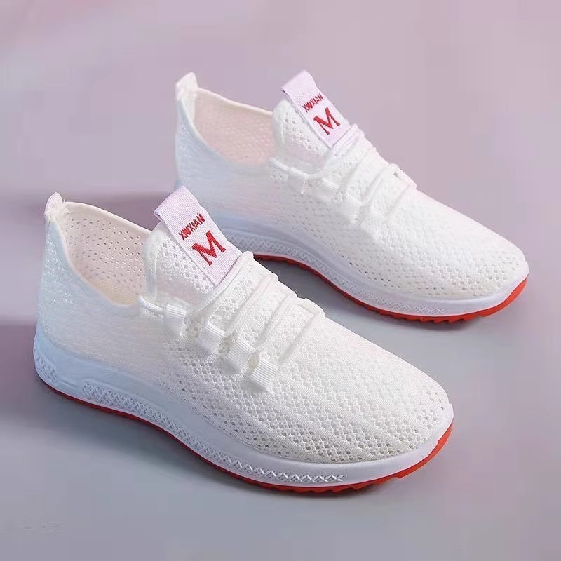 Verão sapatos brancos tênis de malha feminina sapatos femininos enfermeira sapatos femininos casa verão Net sapatos femi