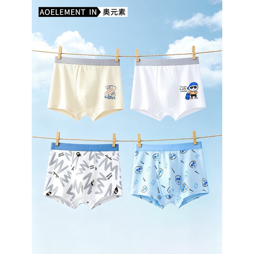 Meninos puro algodão antibacteriano roupa interior crianças meninos bebê Boxer Shorts verão estilo fino bebê crianças me