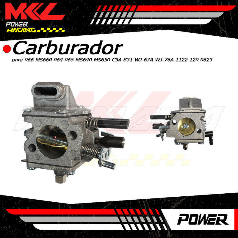 Carburador Motosserra Compatível 066 MS660 064 065 MS640 MS650 C3A-S31 WJ-67A WJ-76A