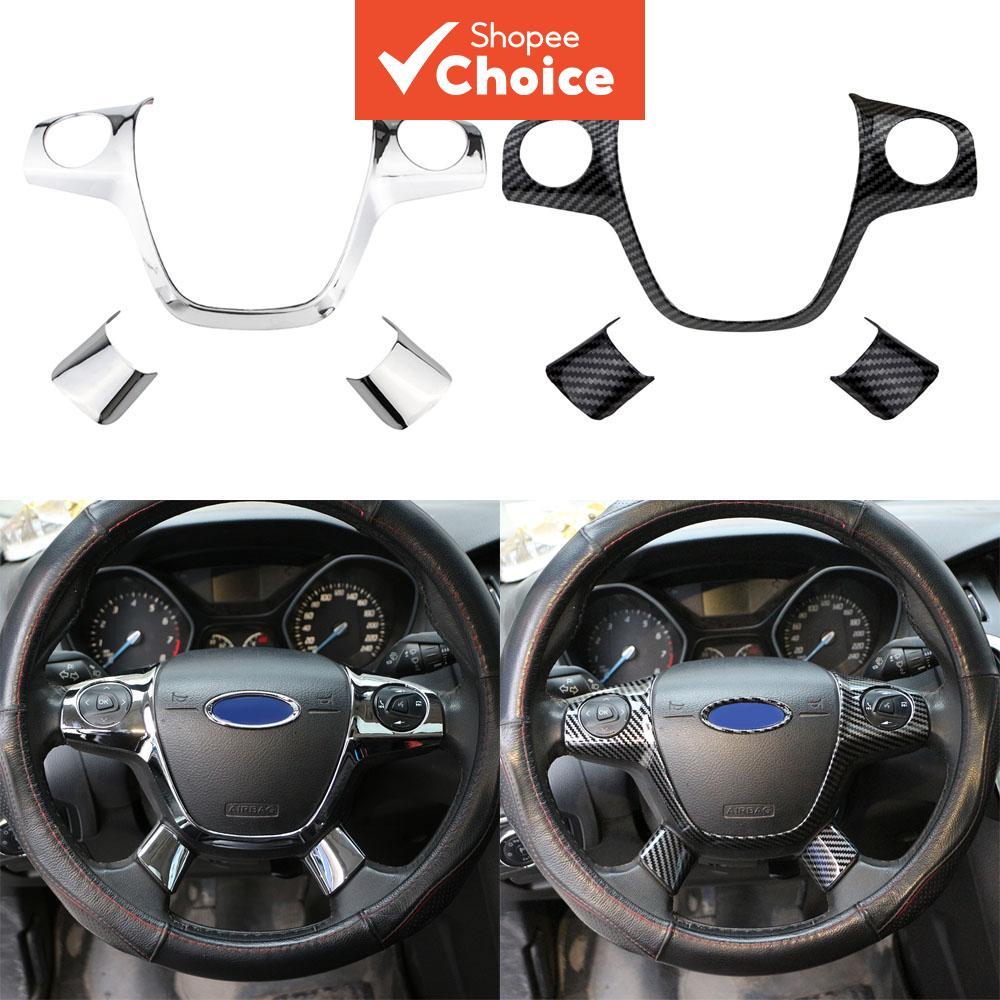 Capa de Moldura Decorativa para Volante, Compatível com Ford Focus 3 MK3 2012-2014 e Kuga 2013-2015, Acessórios de