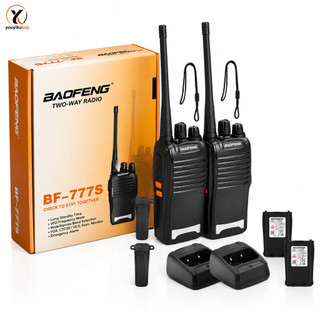 KIT 2 rádios comunicador baofeng Alcance 12 Km 16 Canais BF 777S Profissional recarregável rádio segurança