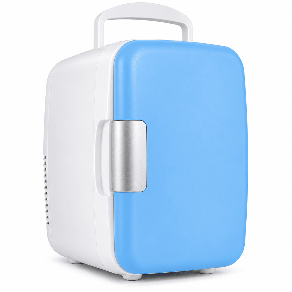 Mini Geladeira Portátil Retrô 4L 12V Frio e Quente para Carro, Viagem, Bebidas e Cosmético