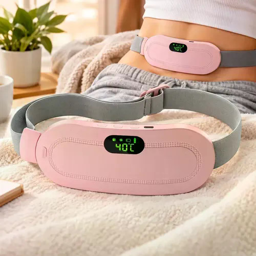 Massageador Elétrico Para Cólica Aquecimento Com Temperatura Cinta Compressa Térmica Massageadora Abdominal Menstrual 
