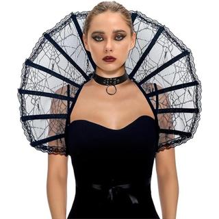 Gola Alta Vitoriana , Capa De Cosplay De Rainha De Renda De Malha , Design Medieval Gótico , Acessórios De Fantasia De H