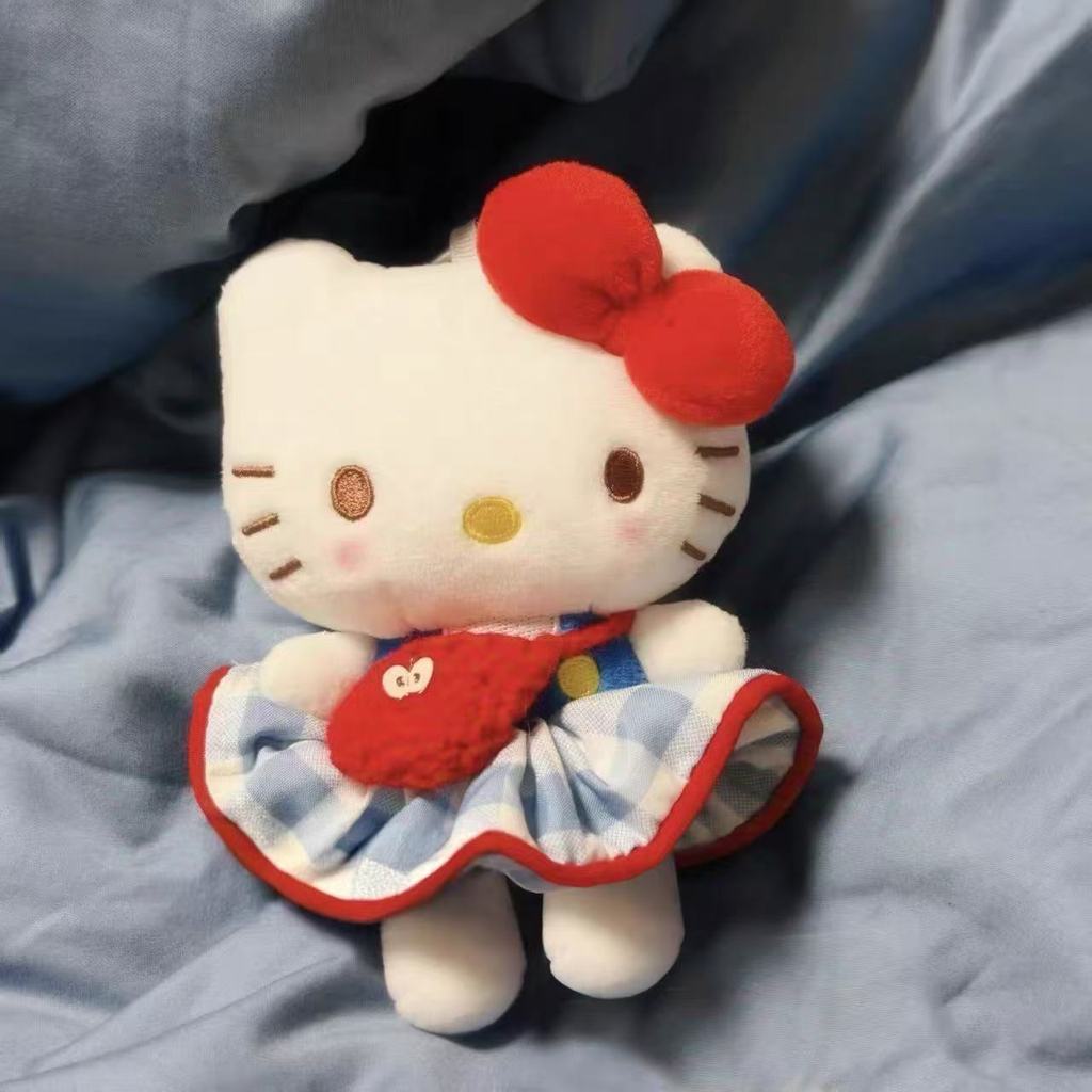 Chaveiro de pelúcia Hello Kitty, acessório decorativo para mochila e bolsa, boneca Hello Kitty