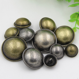 Retro Bronze borda fina cogumelo Metal puro moda casaco blusão botão roupas decoração botão