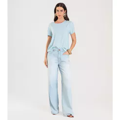 Blusa Feminina Em Viscose Infinita Cor Azul