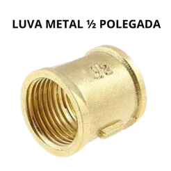 Emenda Luva Latão 1/2 Rosca Fêmea Gás Encanado Ou Botijão