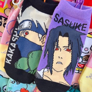 Exportado para o japão Naruto tubo curto meias femininas bonito dos desenhos animados Anime engraçado doce cor meias mas