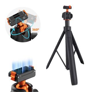 Tripé de câmera de 140 cm para selfie stick expansível de 33 a 140 cm Suporte de montagem magnética Cabeça esférica