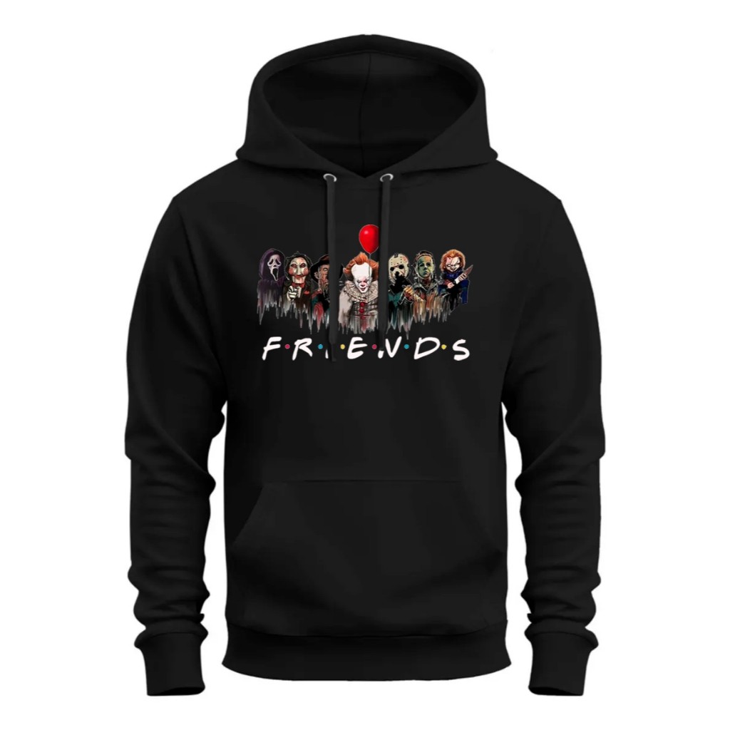 Moletom Canguru Estampado - Halloween "Friends" Personagens De Terror - Unissex Confortável - Flanelado Envio Rápido!!