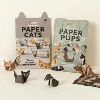 Geométrico origami gato cão dinossauro criativo artesanal DIY produto Semi-acabado 3D tridimensional crianças dobrável A
