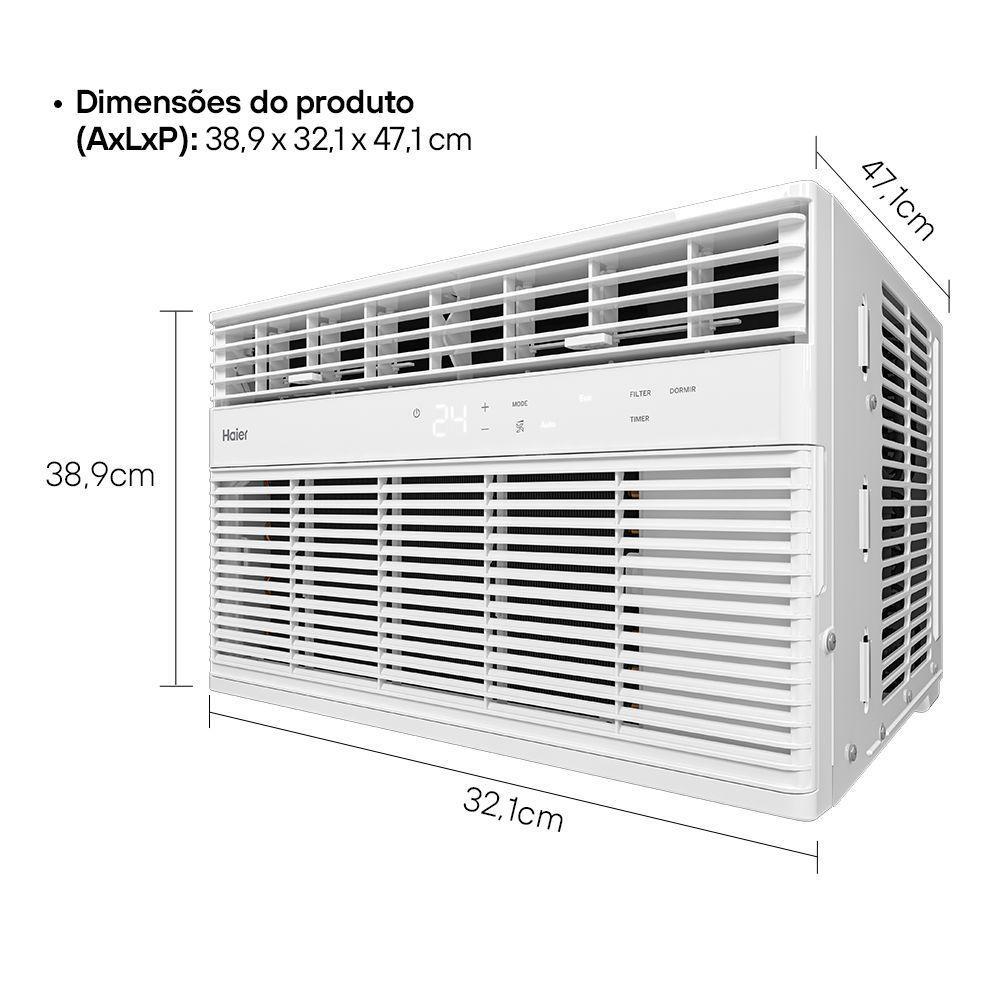 Ar Condicionado Haier Janela Eletrônico 10000 BTUs Frio 127V HWB4-10FC1NBP — imagem 2 de 2