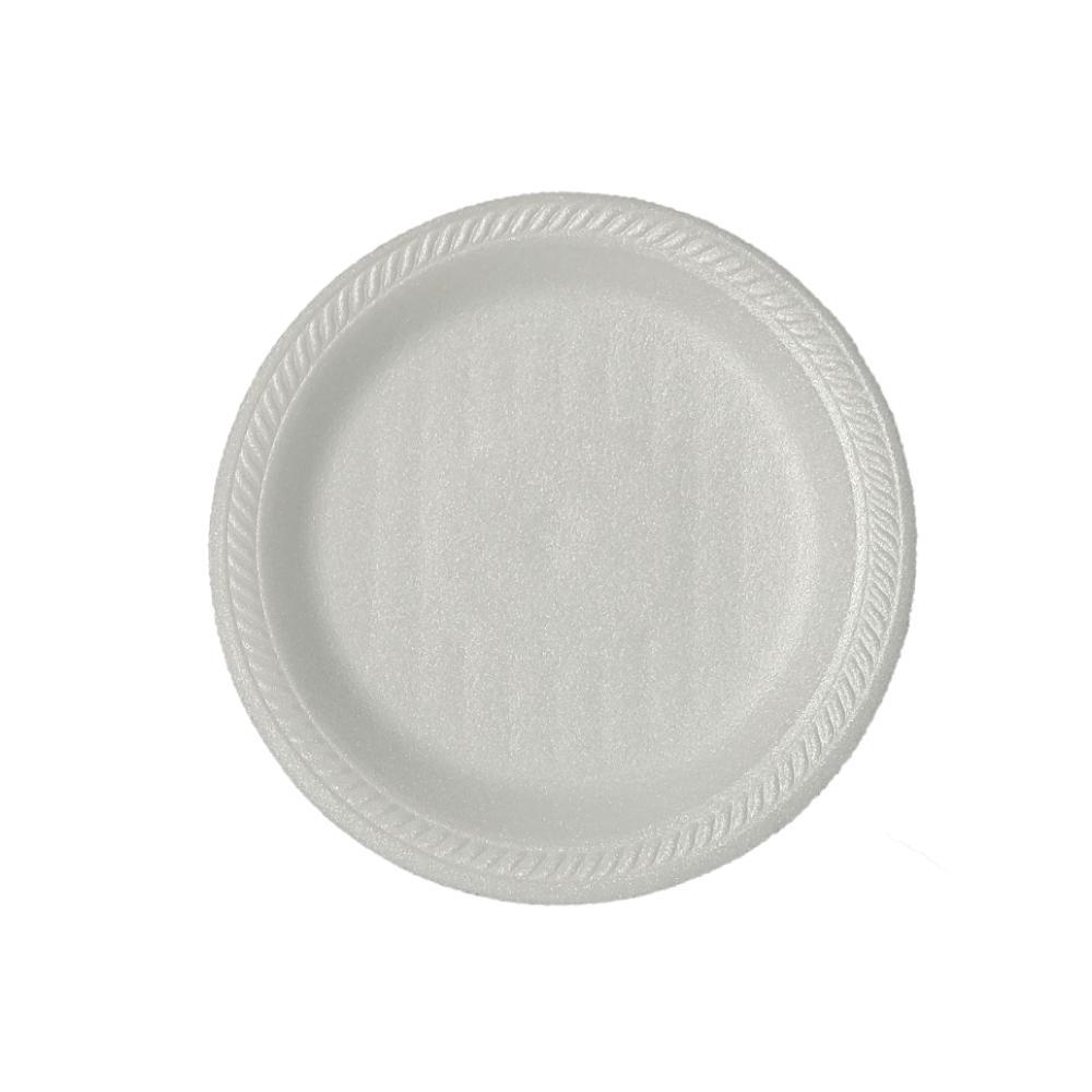 Prato de Isopor Raso 15cm para Sobremesa Ultratherm com 100 unidades