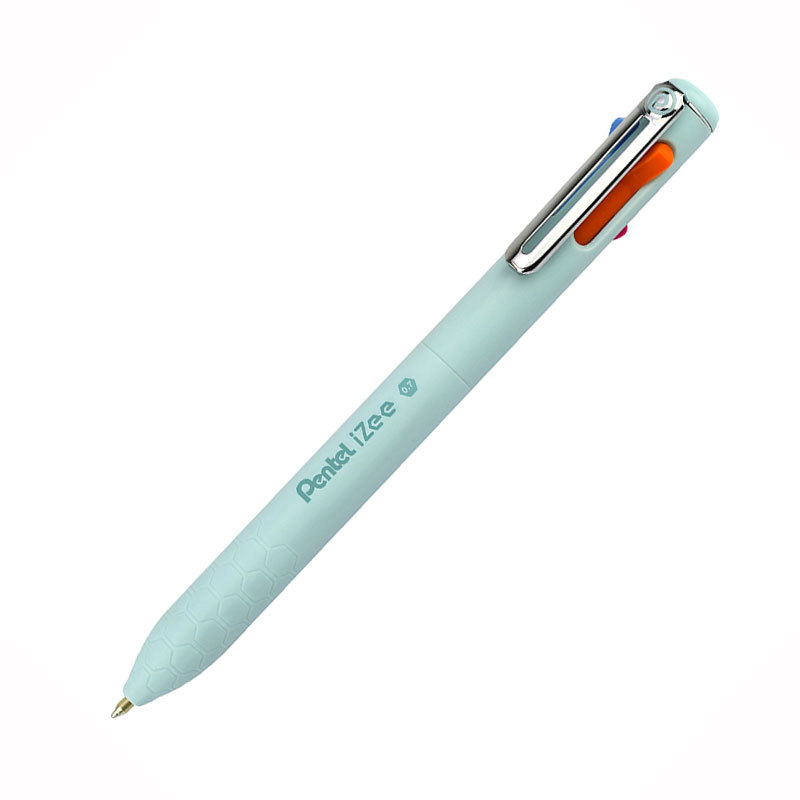 Caneta esferográfica 4 cores 0.7mm Izee Azul Claro Pentel