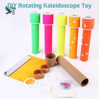 DIY Kit De Material Caleidoscópio Rotativo Simples Colorido Brinquedos Experimento Científico Ferramentas Ensino Artesan