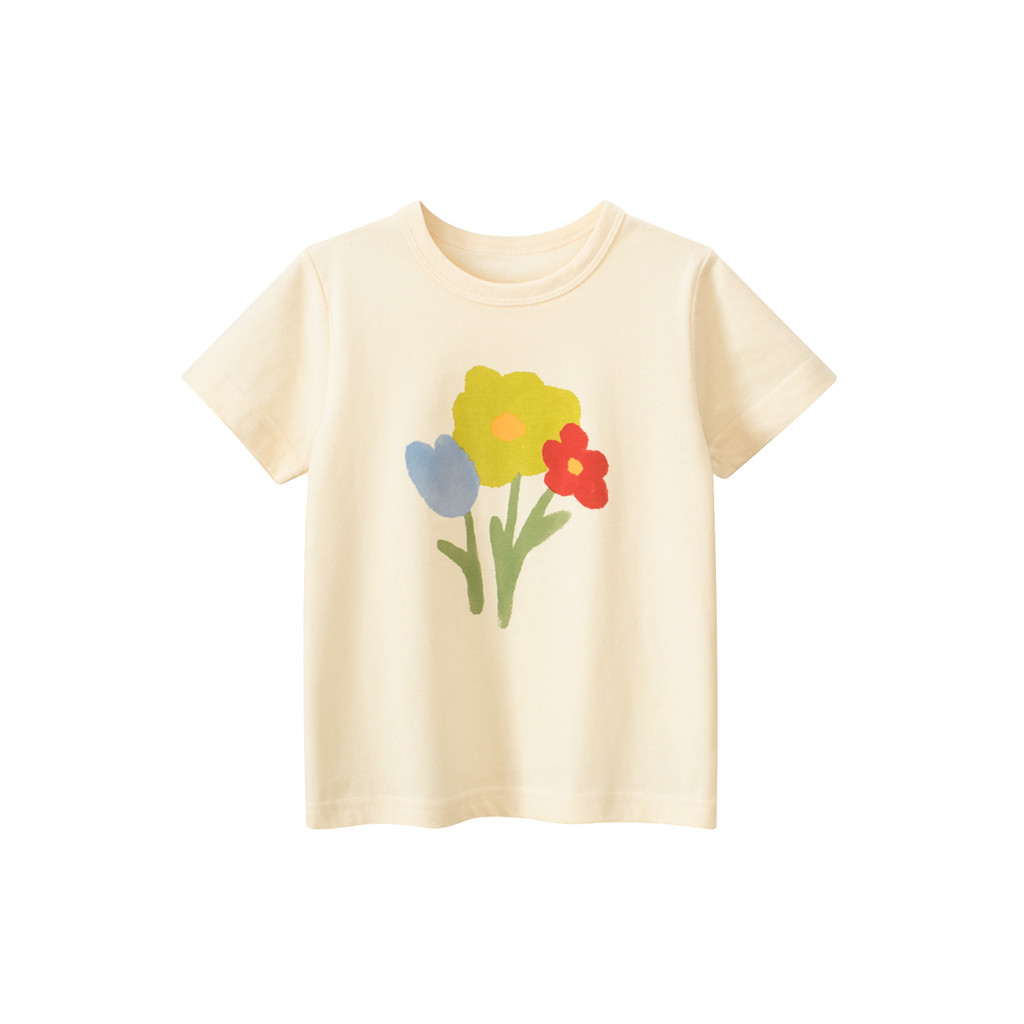 Meninas roupas de verão de manga curta estilo ocidental topos médio pequeno crianças dos desenhos animados impresso puro