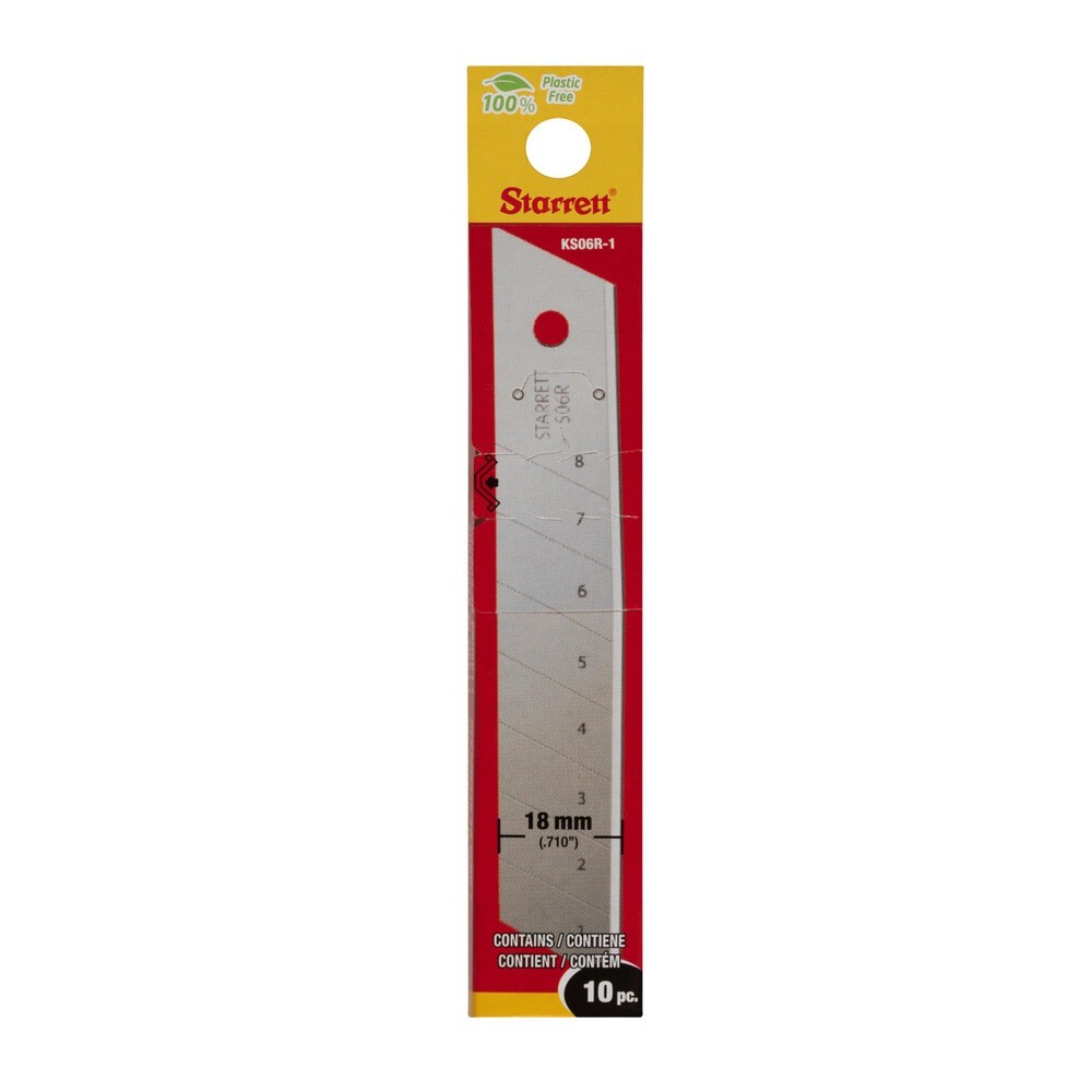 Cartela de lâminas para estilete 18 mm 10 peças - KS06R - Starrett