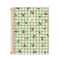 Caderno 15 Matérias Universitário Cherry Lovers 240 Folhas - CADERSIL Capa:Xadrex