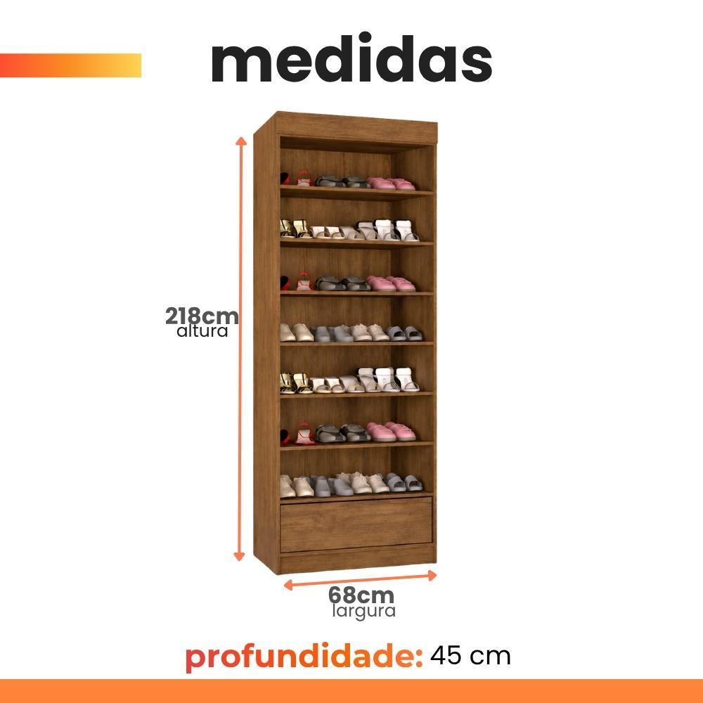 Sapateira Georgia Plus J&a Com Espelho Jequitibá · foto 2
