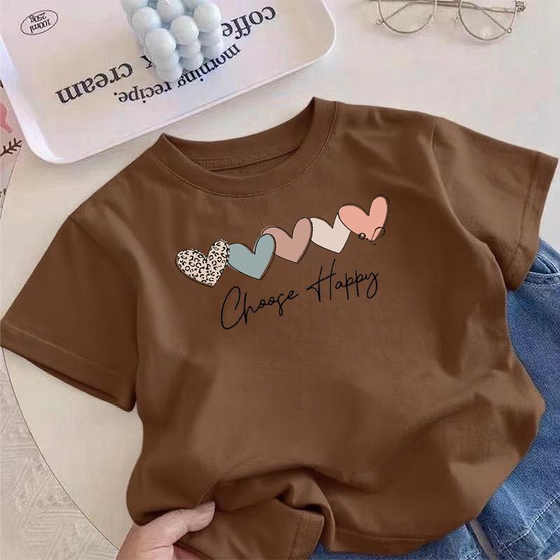 Meninos meninas camisetas de manga curta crianças roupas dos desenhos animados verão novo estilo médio grande crianças t