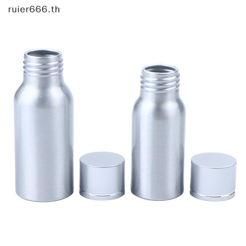 ruier 1 Peça 30/50/600/100/120/150/200/250ML Garrafa De Alumínio Com Tampa Garrafas Recarregáveis Cosméticas Prateada Re