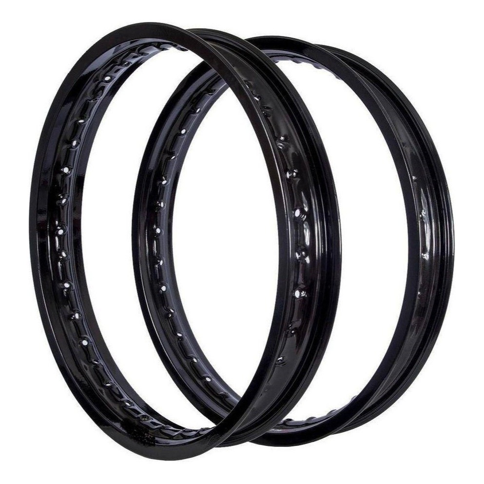 Par Folha Aro 18 Aço Preto + Jogo Raio Cromado 4mm CG Today Titan 125 95/99 Freio Tambor · foto 2