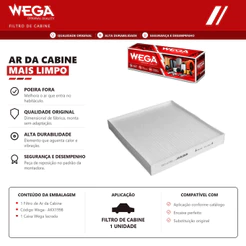Filtro Do Ar condicionado cabine CRETA TUCSON SPORTAGE – Wega AKX1998