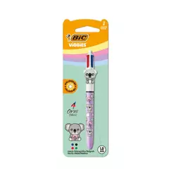 Caneta esferográfica 1.0 retrátil Vibbies Coala 4 cores Bic