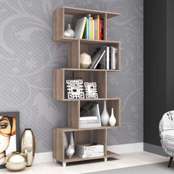 Estante para Livros Retrô 79cm com 5 Nichos Rústico Rústico