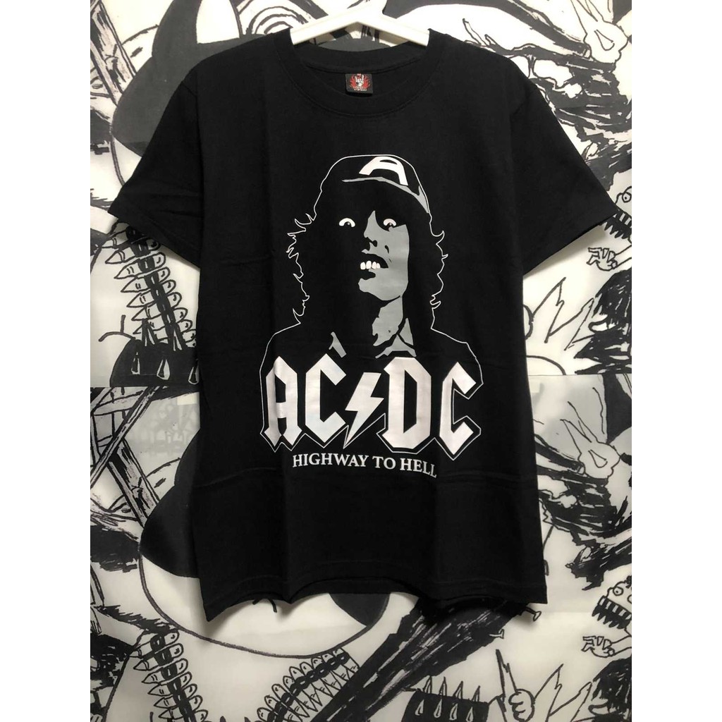 Music.Soul Camiseta Masculina AC/DC Highway to Hell | Estética Hard Rock Atemporal | Unissex 100% algodão