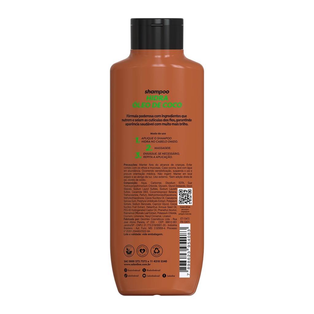 Detalhes do Kit Hidratação para Cabelos Hidra Coco Salon Line