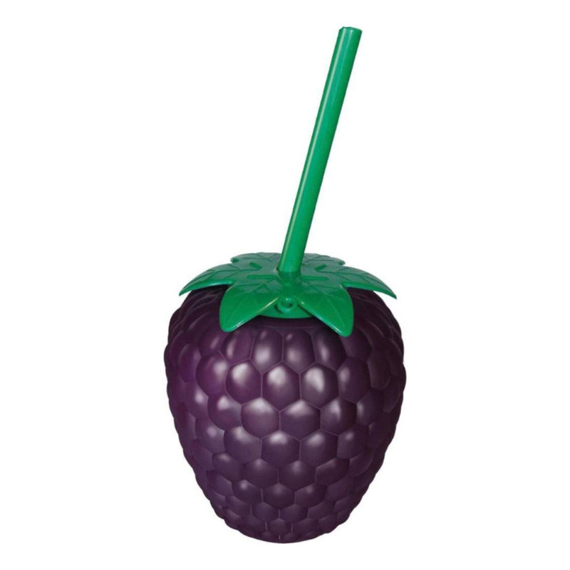 Copo Formato De Fruta C/ Tampa 390ML