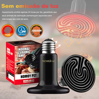 Lâmpada Cerâmica Aquecedor Repteis Aves Mamiferos Aquecimento 110v 220v 100w 50w em Oferta na Shopee