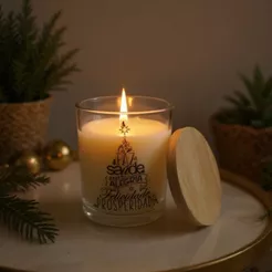 Vela Aromática De Natal - Boas Vibrações - 70g - 1 unidade - Rizzo